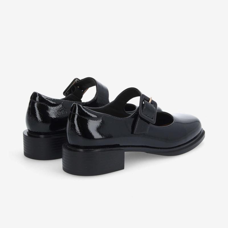 OSTEND BALLERINA W - WRINKLED PATENT - NOIR